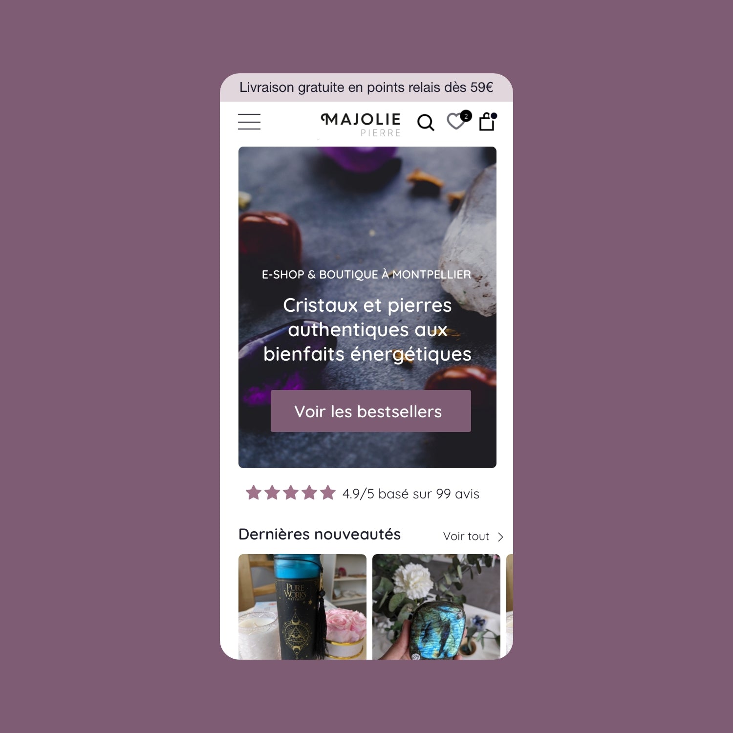 Exemple de audit site Shopify - Ma Jolie Pierre