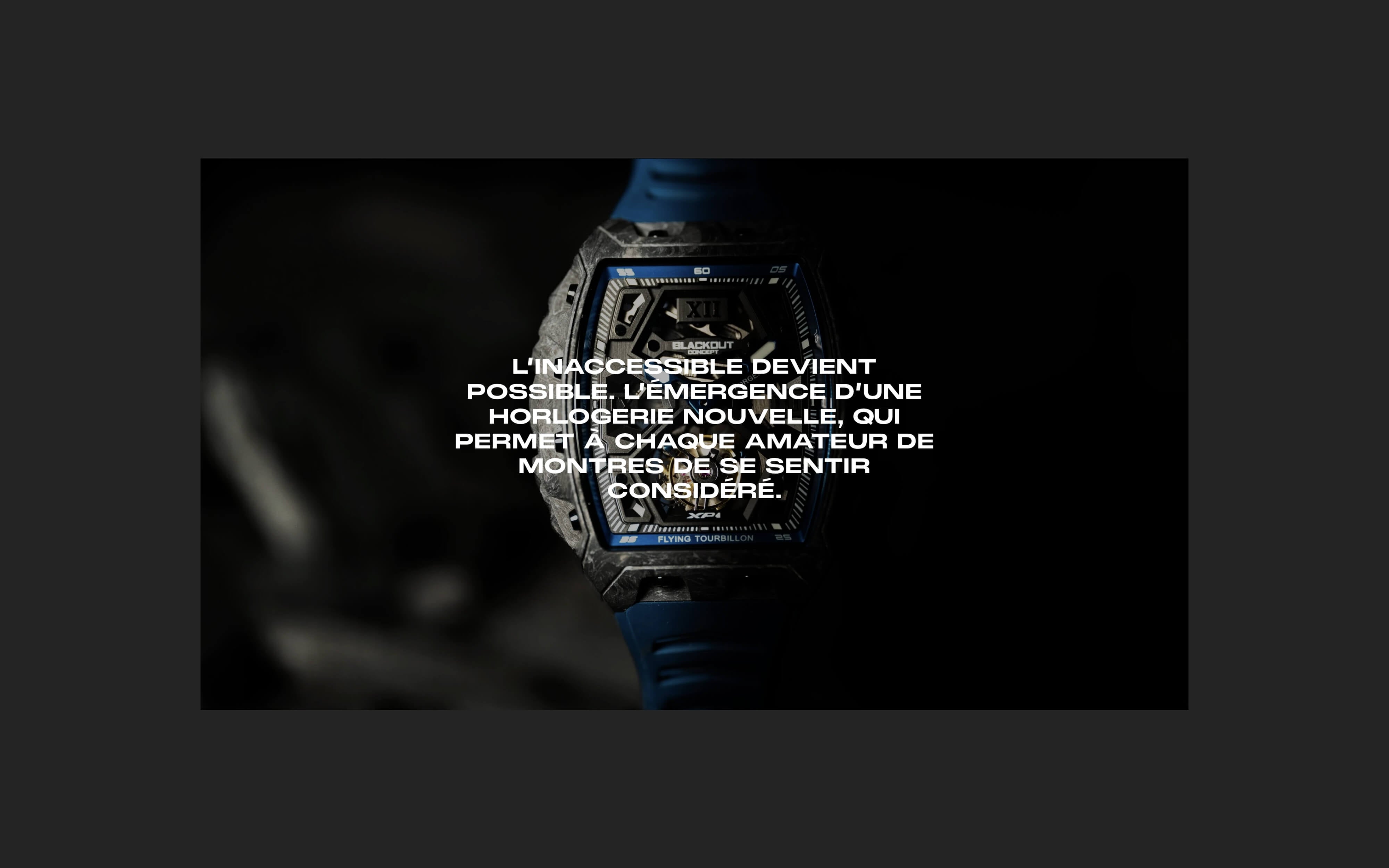 Page à propos migration et refonte Shopify Blackout Watches