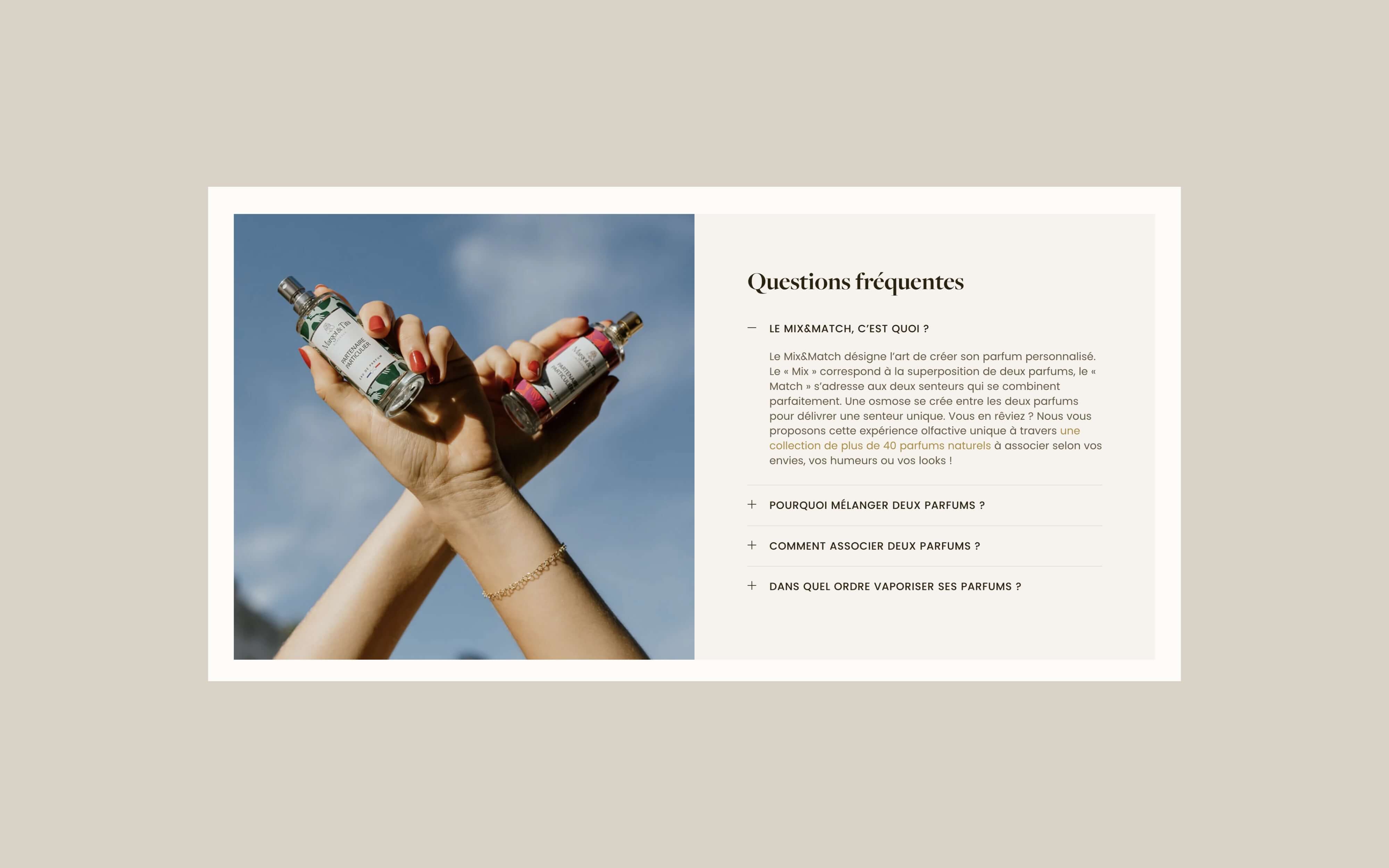 Page à propos migration et refonte Shopify Margot & Tita