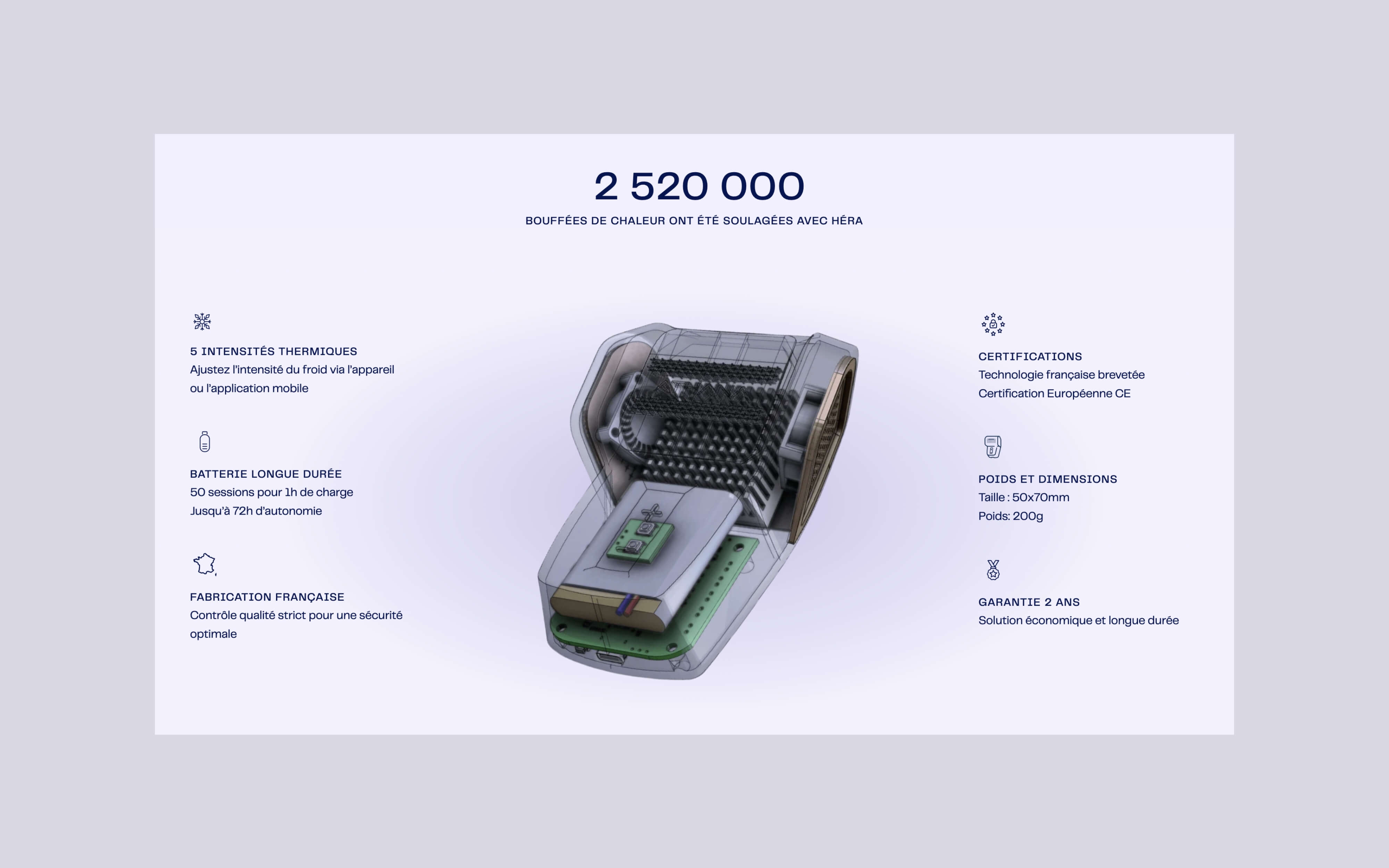 Page produit détails technique refonte Shopify Athana