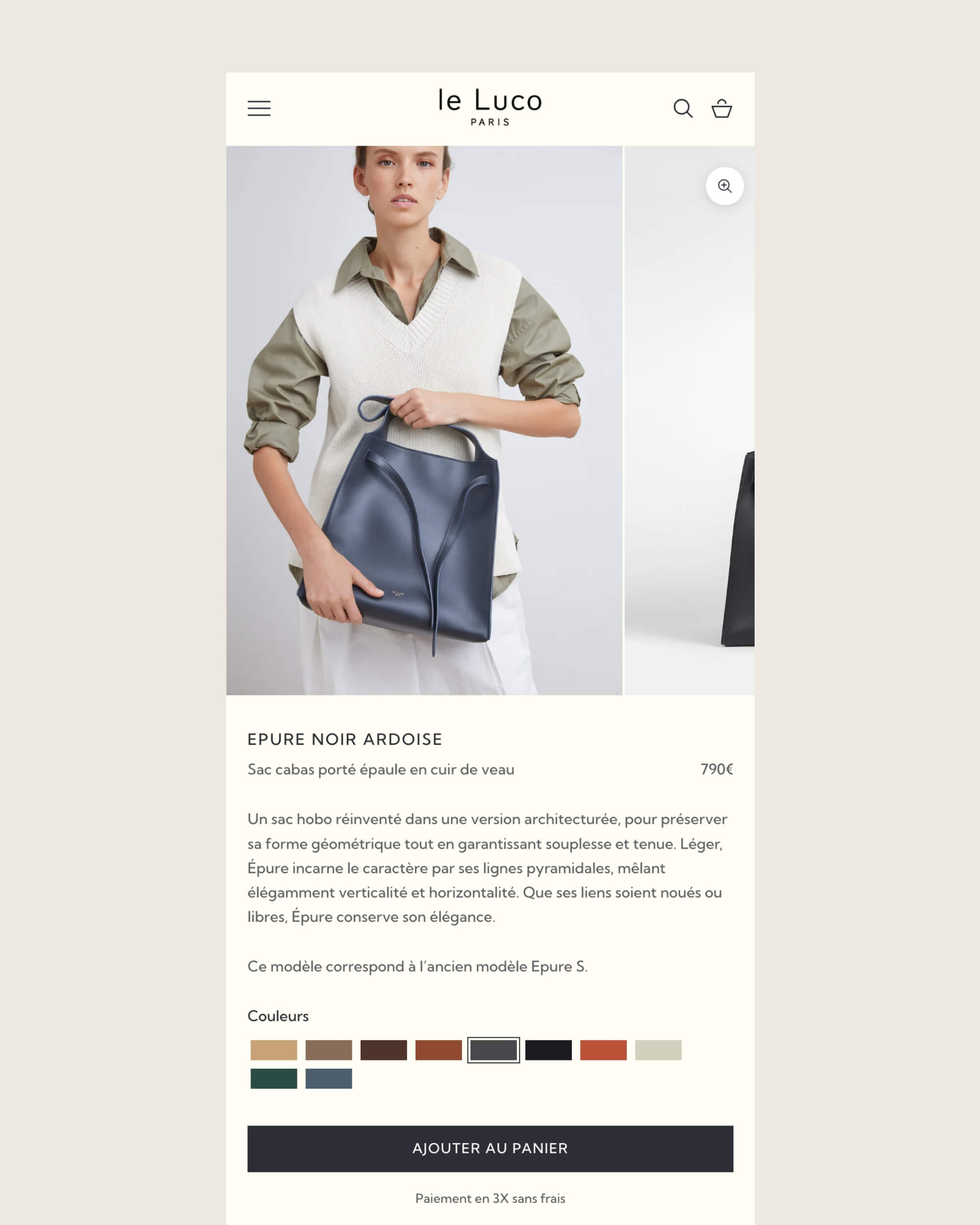 Page produit migration et refonte Shopify Le Luco