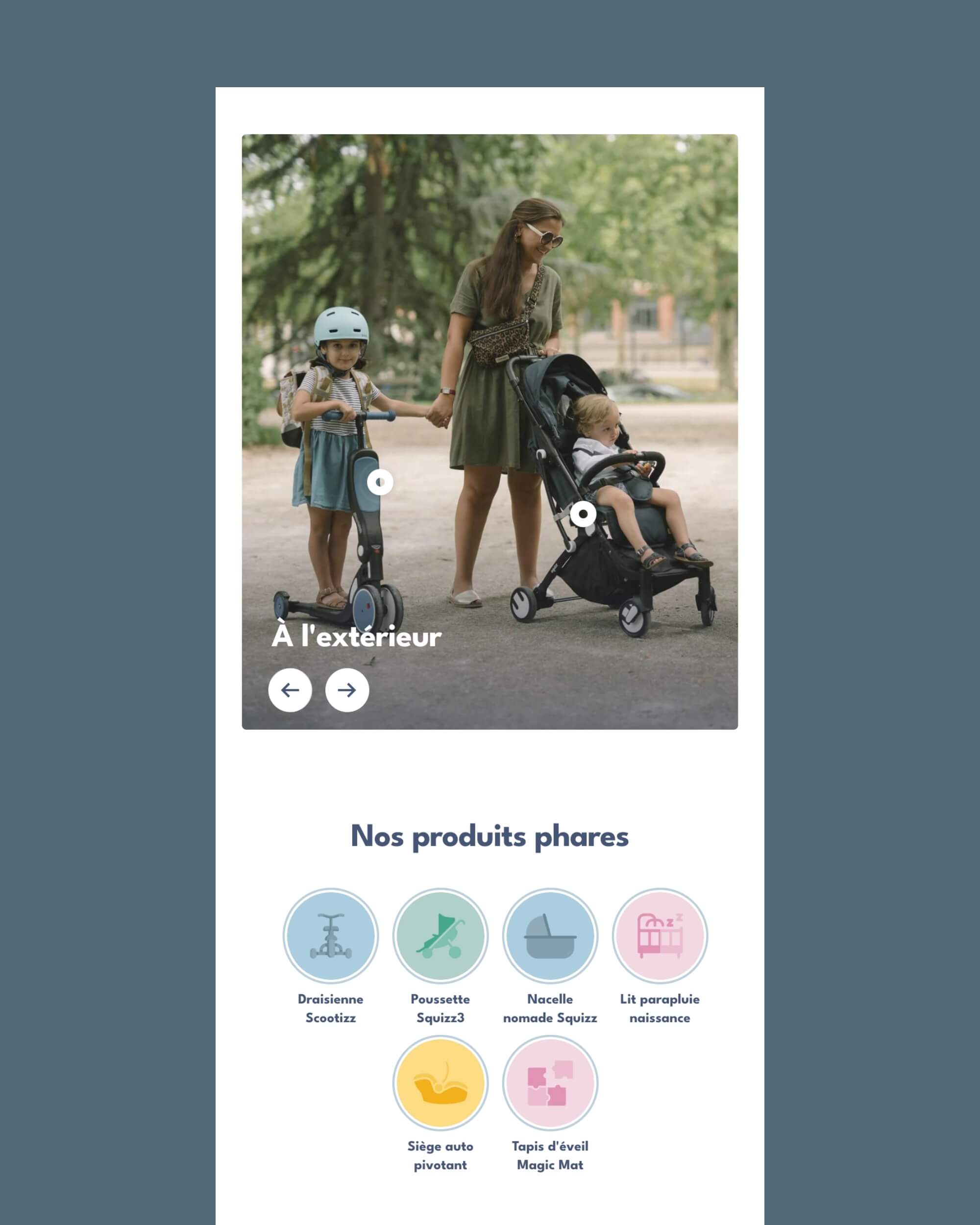 Page d'accueil refonte Shopify Looping