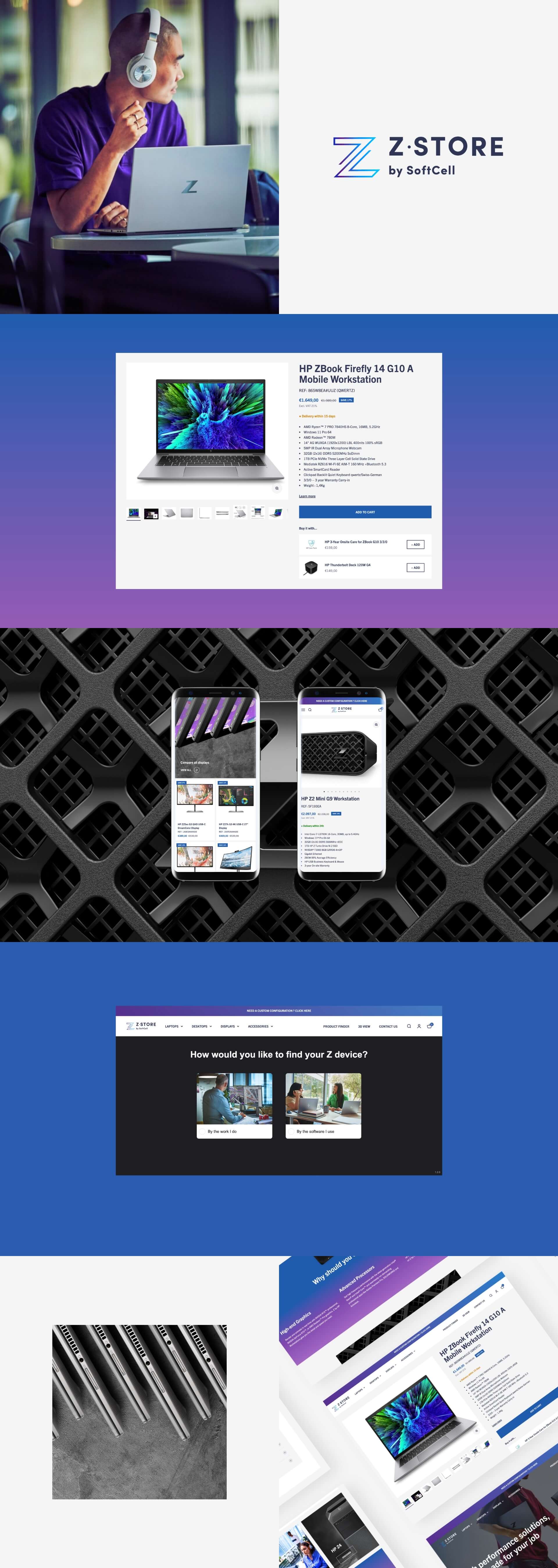 Portfolio refonte Shopify de Zstore