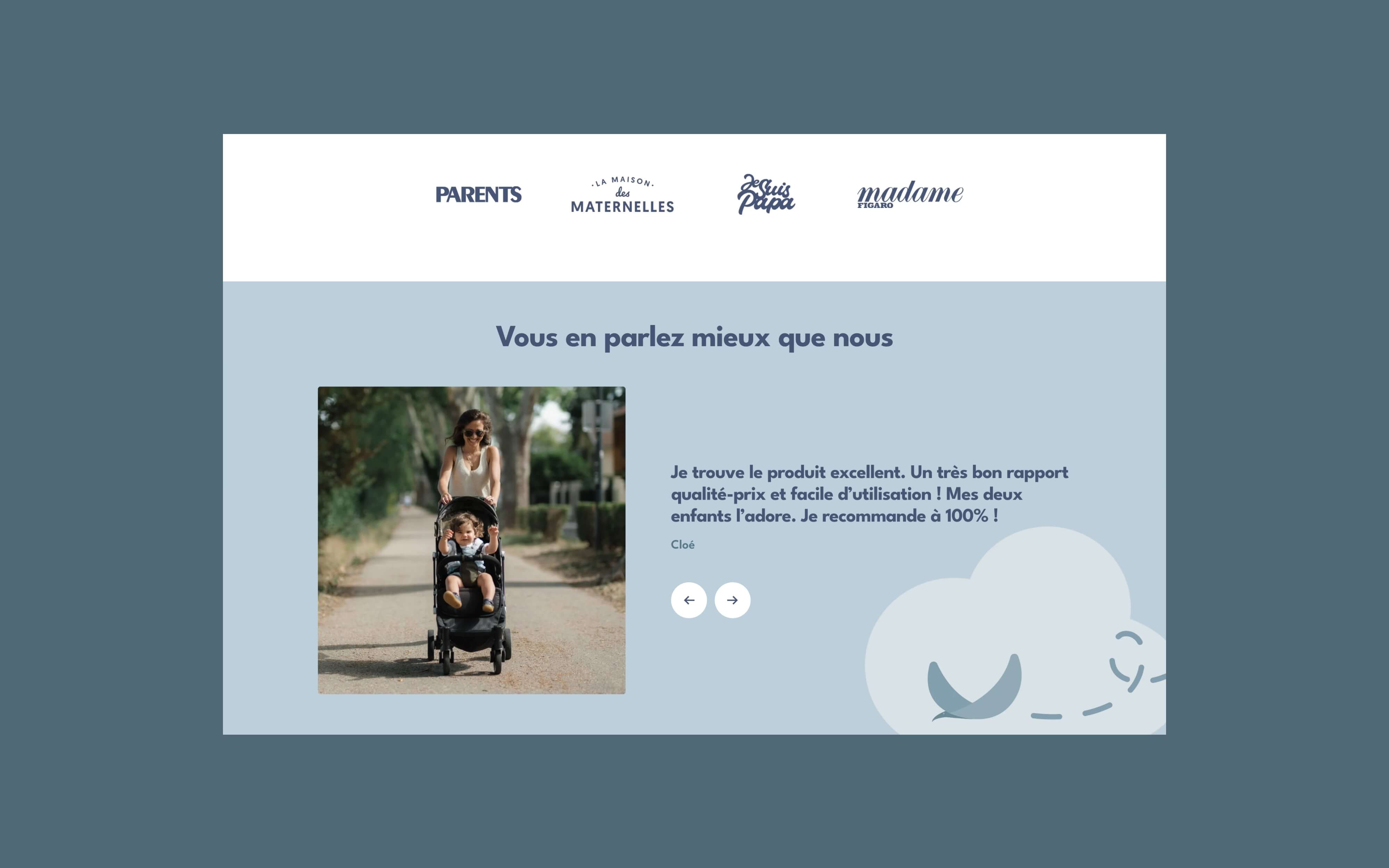Page d'accueil refonte Shopify Looping