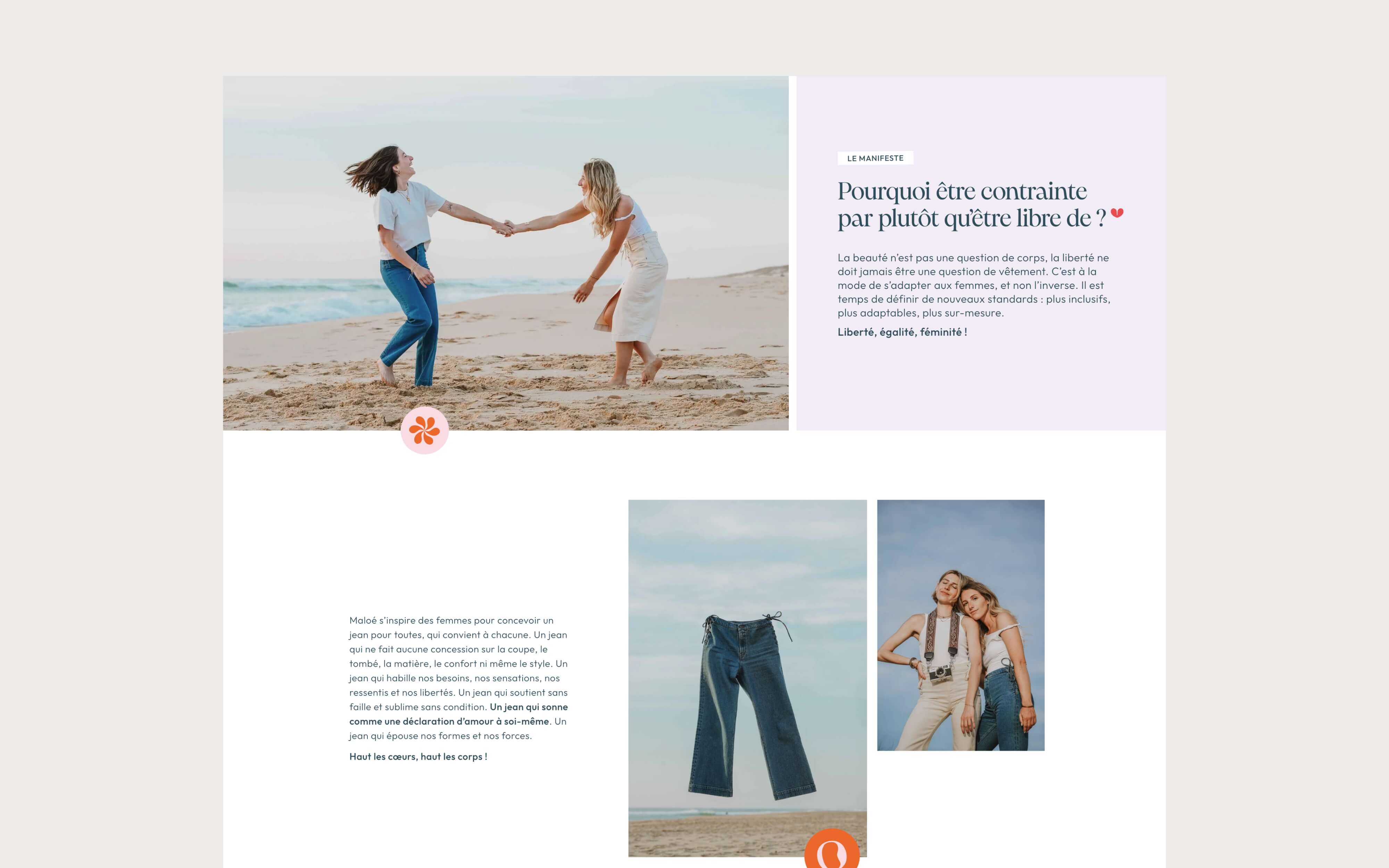 Page à propos création site Shopify Maloé